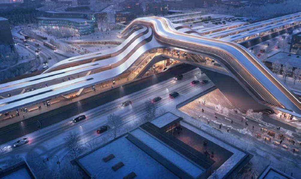 Футуристический железнодорожный вокзал для Таллина