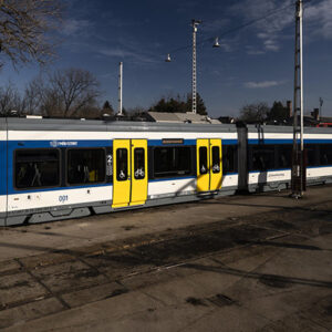 first Citylink tram train to Hungary