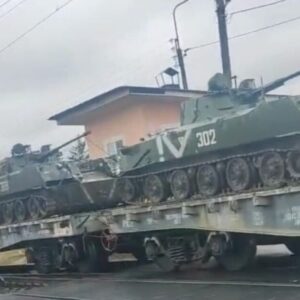 Occupied railway station