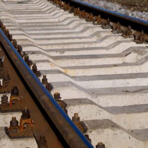 Damaged railway tracks