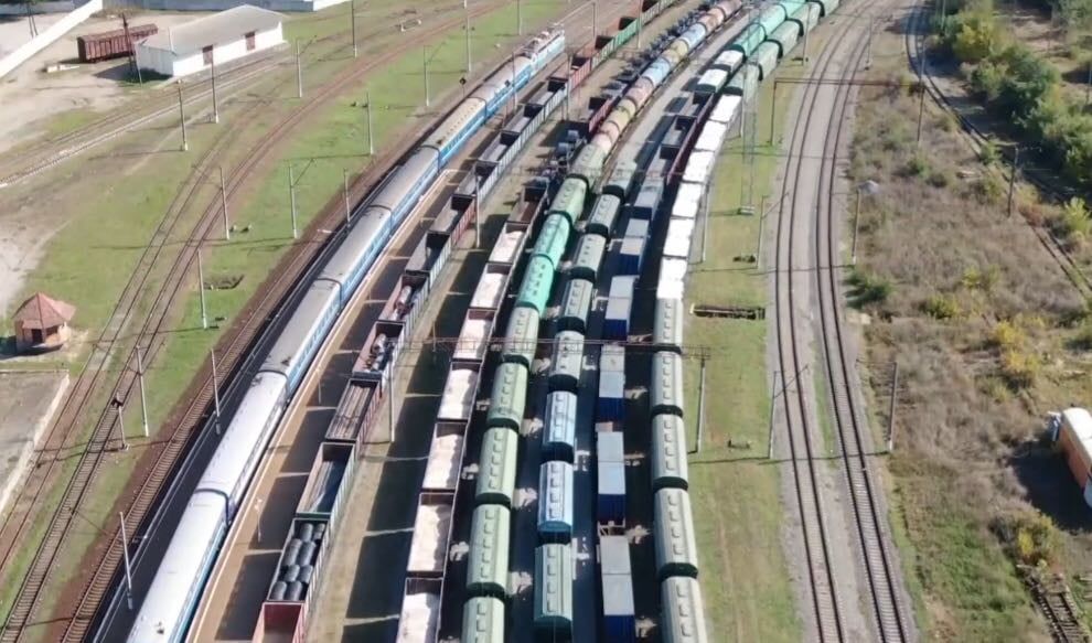 Wagons at border station