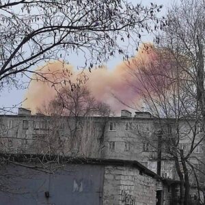 Damaged nitric acid tank