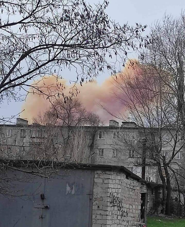 Damaged nitric acid tank