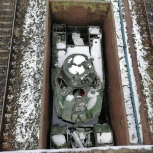 Damaged military equipment