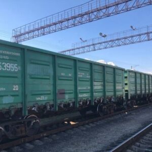 Seized Russian freight cars