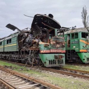 уничтоженной железнодорожной станции