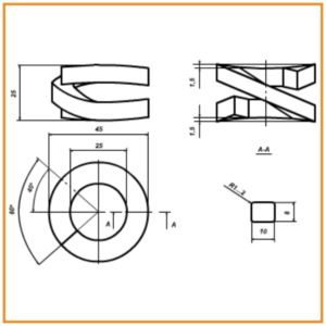 Шайба пружинная двухвитковая М25