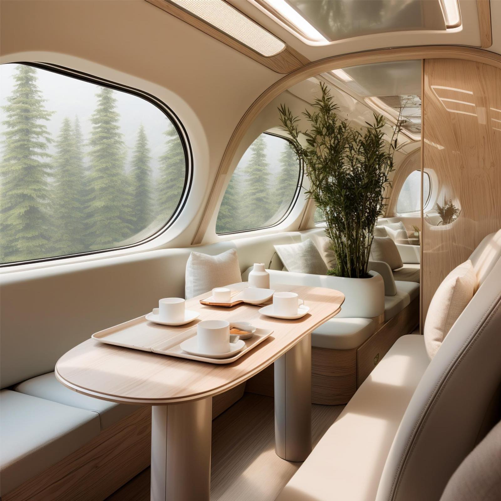 concept of Japanese high-speed trains