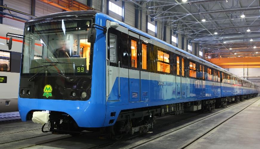 Metro train with asynchronous traction drive.