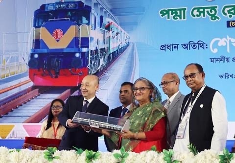 The Dhaka-Bhanga railway line through the Padma Bridge is opening