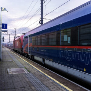 Aerodynamic tests of the new ÖBB night trains.