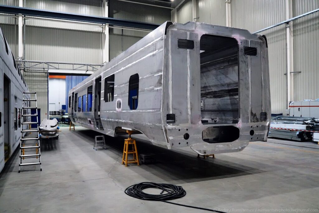 Production of aluminum bodies for Stadler trains Production of aluminum bodies for Stadler trains