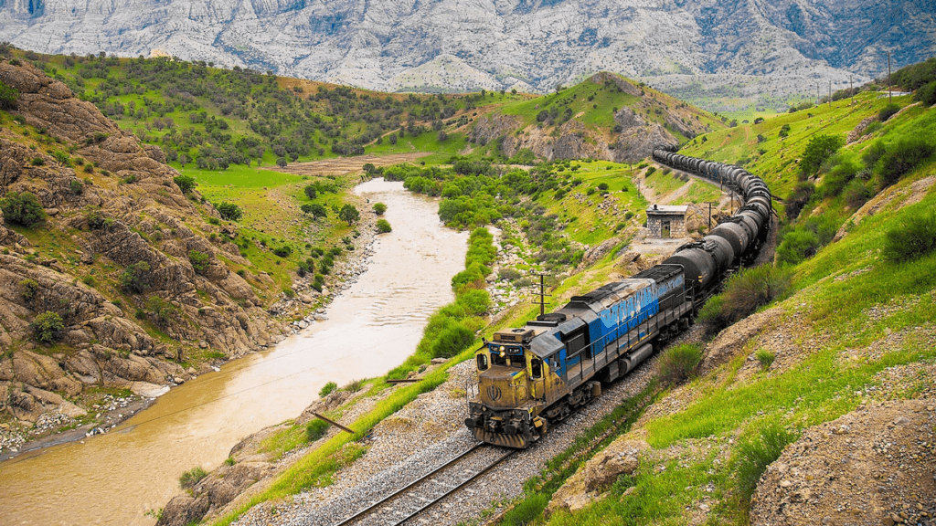 The transit cargo flow through Iran