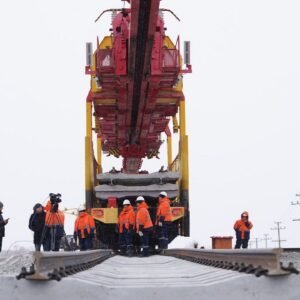 construction has begun on a new railway to China