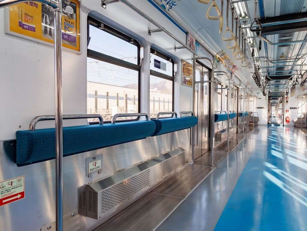 seatless subway car