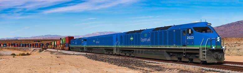 Testing of a mainline freight locomotive on biogas