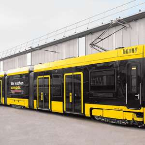 Trials of the low-floor tram cars