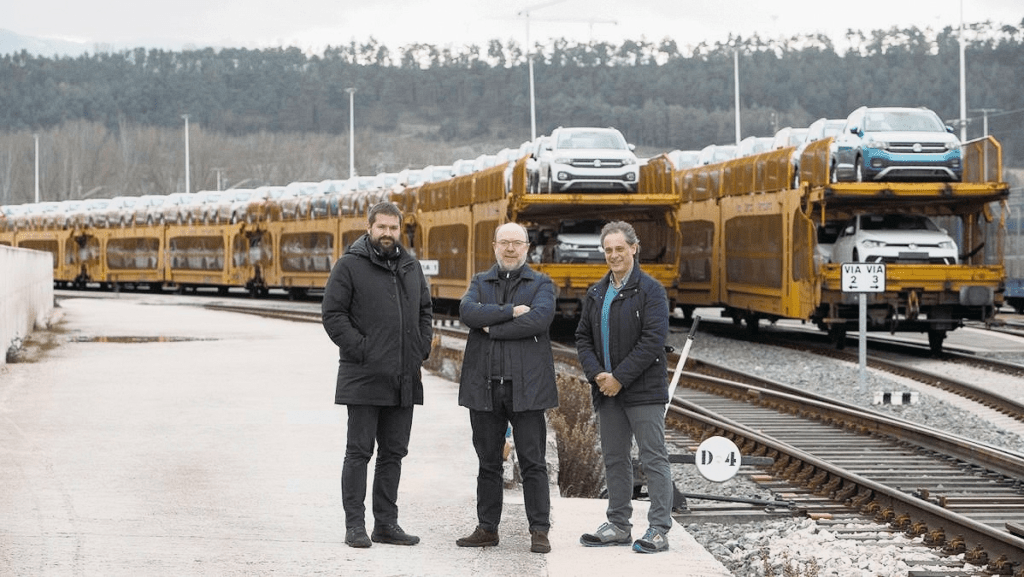 the railway for transporting