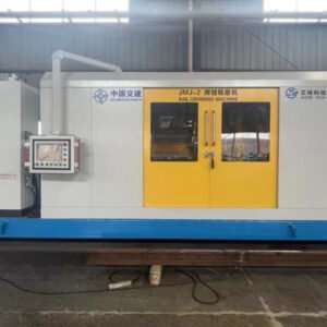 Machine for precision grinding of welded joints of steel rails