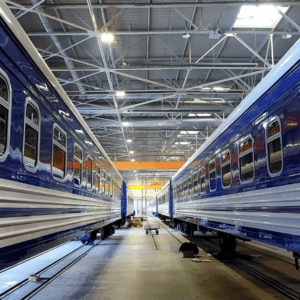 the construction of passenger cars for Ukrzaliznytsia