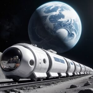 the concept for building railway infrastructure on the Moon