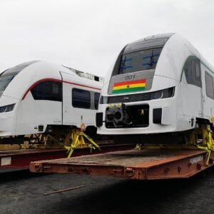 The first Pesa train has arrived in Ghana