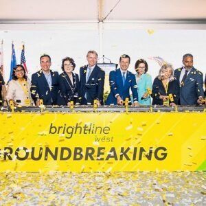 Construction of the Brightline West high-speed rail line