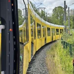 The new Flexity tram undergoes testing