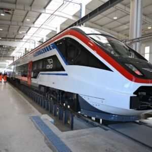 the presentation of the first train from the CRRC