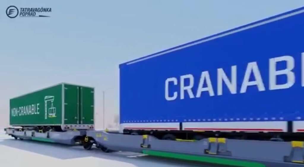 Инновационная железнодорожная платформа для полуприцепов Инновационная железнодорожная платформа для полуприцепов