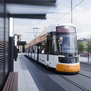 new Pesa tram platform