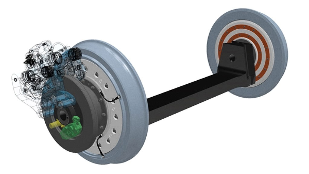 Lightweight wheelset for trams Lightweight wheelset for trams