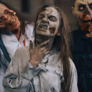 Halloween in a high-speed train