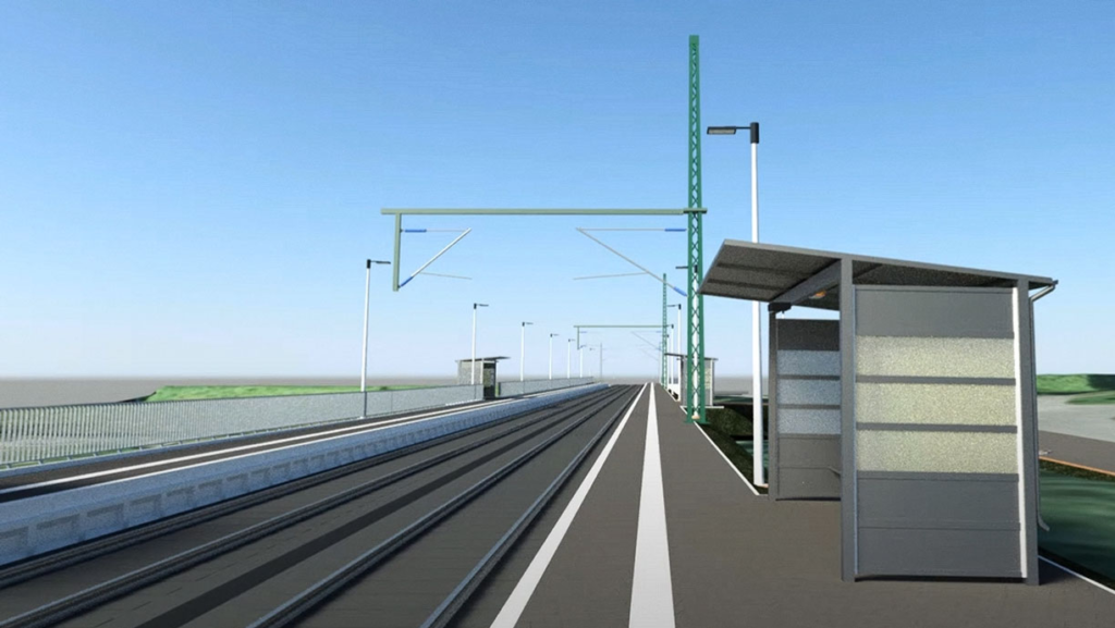 electrify a railway line