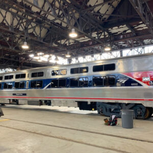 Amtrak Unveils First Passenger Car with Phase VII Livery