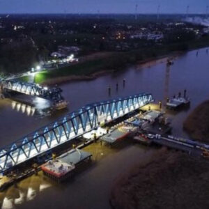 rotating rail bridge