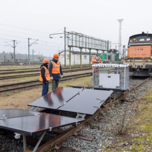 SNCF is testing solar panels on unused train tracks to explore new energy solutions. AREP, its subsidiary, deployed a reversible solar power plant for six months of performance testing