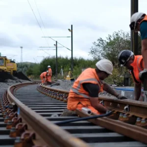 Rail passengers in Sheffield