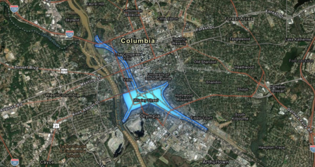 The city of Columbia The city of Columbia