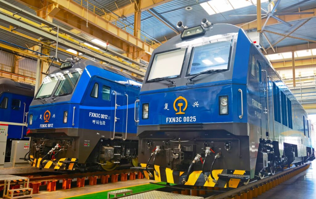 Modern CRRC locomotives meeting new efficiency standards have been introduced in China Modern CRRC locomotives meeting new efficiency standards have been introduced in China