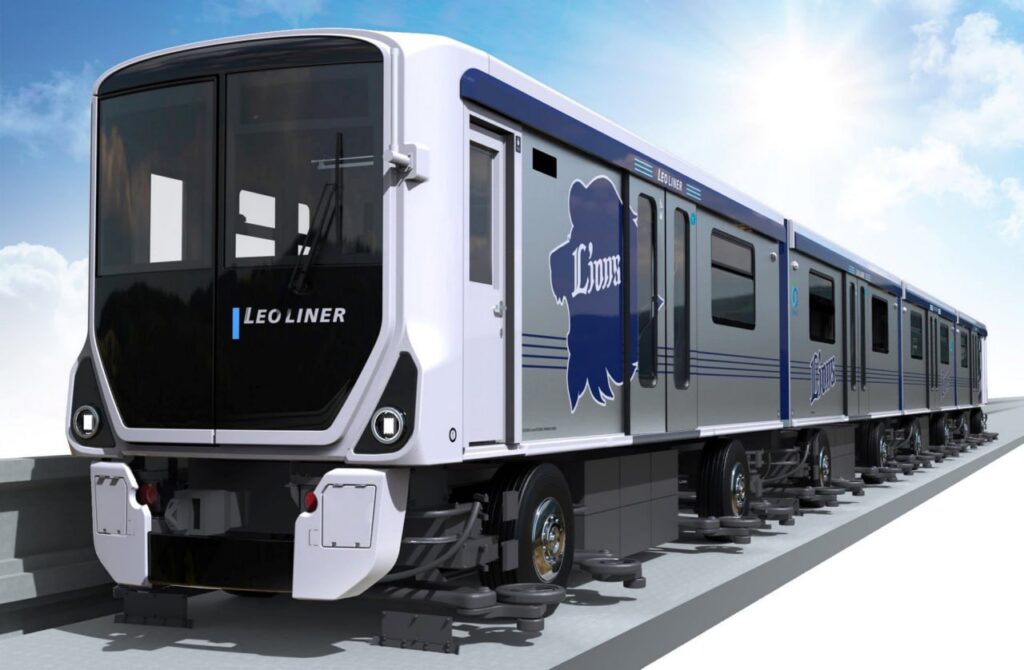 Mitsubishi is developing advanced rubber-tired trains for a major railway line in Greater Tokyo. These modern vehicles will enhance safety, comfort, and travel efficiency on the 2.8-kilometer route. Mitsubishi is developing advanced rubber-tired trains for a major railway line in Greater Tokyo. These modern vehicles will enhance safety, comfort, and travel efficiency on the 2.8-kilometer route.