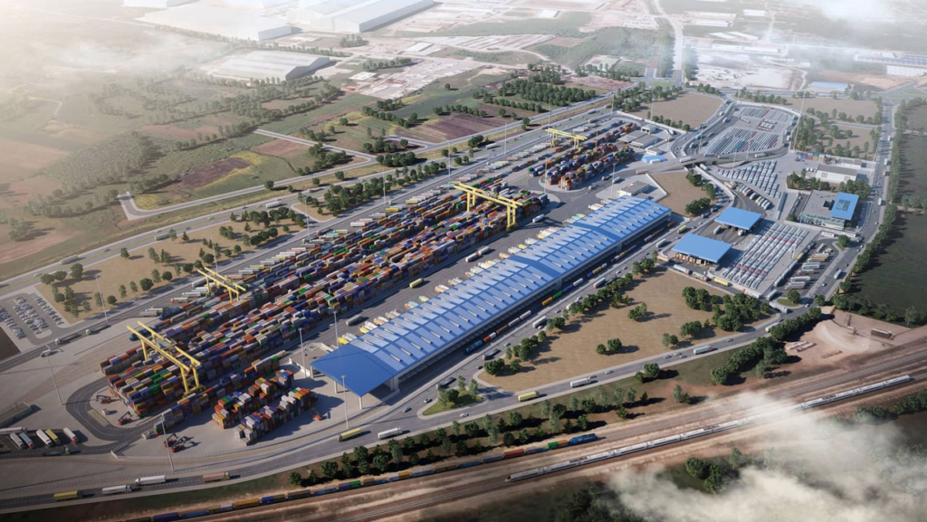 В Турции активно строят мультимодальный терминал Railport, который заработает в 2025 году. В Турции активно строят мультимодальный терминал Railport, который заработает в 2025 году.