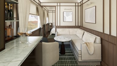 Two opulent train suites, Australis and Aurora, will redefine luxury travel on the Ghan Train. Journey Beyond has introduced these premium accommodations Two opulent train suites, Australis and Aurora, will redefine luxury travel on the Ghan Train. Journey Beyond has introduced these premium accommodations