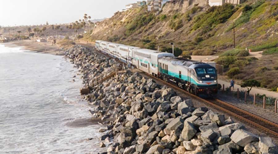 The California coastal rail corridor is undergoing critical stabilization efforts to prevent erosion and landslides. The Orange County Transportation Authority (OCTA) has approved four key projects in San Clemente, California. The California coastal rail corridor is undergoing critical stabilization efforts to prevent erosion and landslides. The Orange County Transportation Authority (OCTA) has approved four key projects in San Clemente, California.