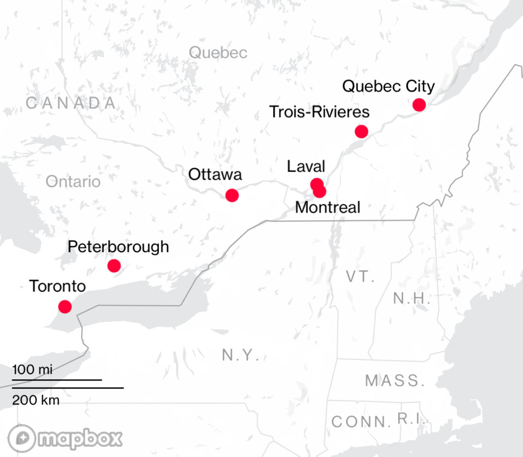 Уряд Канади уклав контракт на будівництво високошвидкісної залізниці між Торонто та Квебек-Сіті. Джастін Трюдо підкреслив економічні переваги проєкту, оголосивши про інвестиції в розмірі C$3,9 млрд. Уряд Канади уклав контракт на будівництво високошвидкісної залізниці між Торонто та Квебек-Сіті. Джастін Трюдо підкреслив економічні переваги проєкту, оголосивши про інвестиції в розмірі C$3,9 млрд.