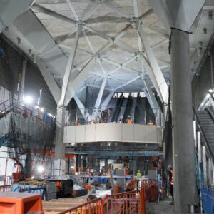 Melbourne unveils a stunning concourse at its new Town Hall station. Authorities showcased the 18-metre-wide area, integrating it with the square for public use.