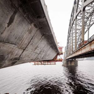 Besix finishes the Rail Baltica bridge phase early over the Daugava River. The Bererix consortium proudly constructs this vital span in Latvia.