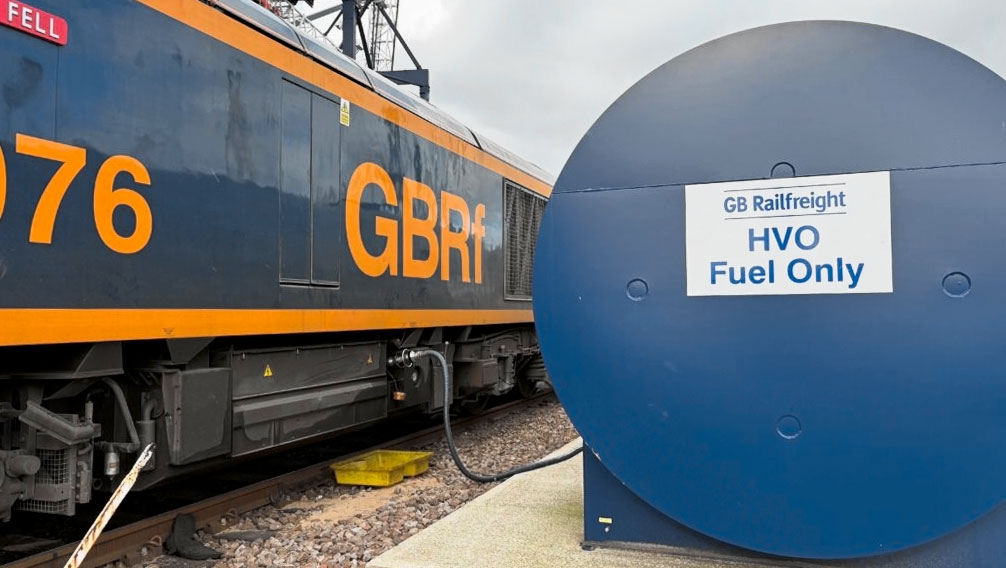 GBRf partners with Drax, deploying Biofuel Locomotives to haul biomass from ports to Selby. The 12-month deal uses hydrotreated vegetable oil (HVO) fuel GBRf partners with Drax, deploying Biofuel Locomotives to haul biomass from ports to Selby. The 12-month deal uses hydrotreated vegetable oil (HVO) fuel