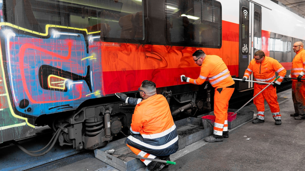 По итогам 2024 года Федеральные железные дороги Австрии (ÖBB) зафиксировали рост случаев вандализма граффити на 18%. Количество инцидентов увеличилось с 2 300 до 2 710, затронув поезда и инфраструктуру По итогам 2024 года Федеральные железные дороги Австрии (ÖBB) зафиксировали рост случаев вандализма граффити на 18%. Количество инцидентов увеличилось с 2 300 до 2 710, затронув поезда и инфраструктуру