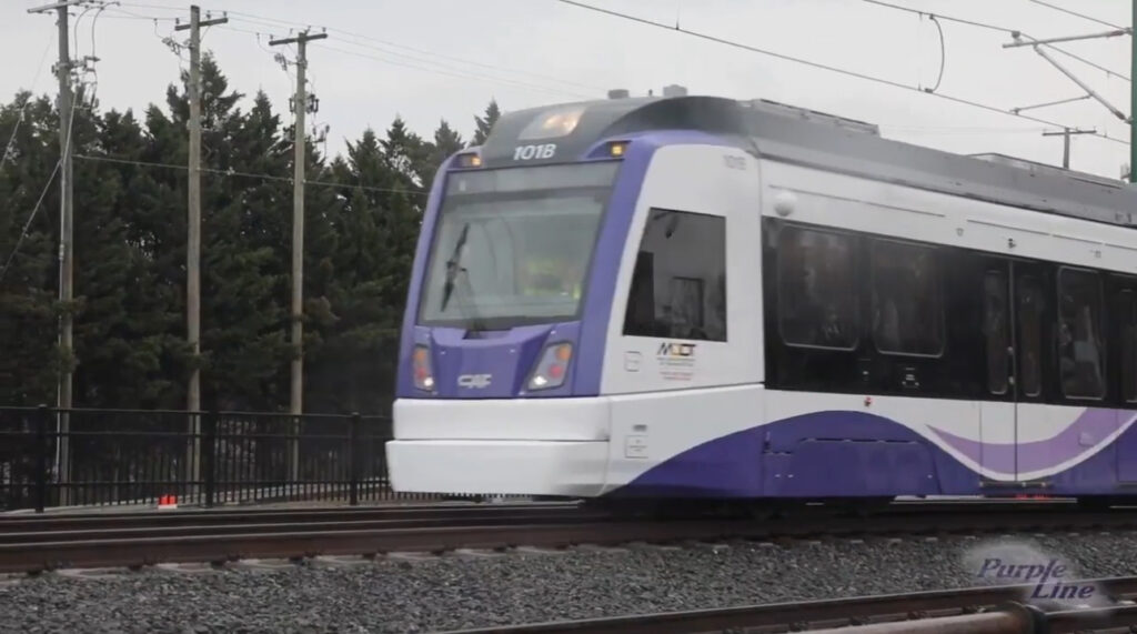 Testing of the longest trams in the US has begun in the state of Maryland Testing of the longest trams in the US has begun in the state of Maryland